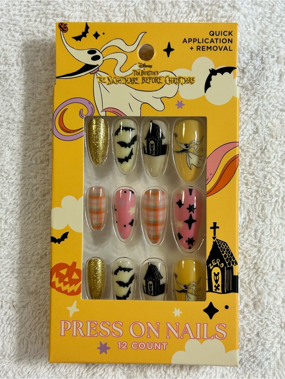 New! Disney Nightmare Before Christmas Zero Ghost Dog Press On Nails Set